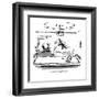 "I feed the cat nothing but veggies." - New Yorker Cartoon-George Booth-Framed Premium Giclee Print