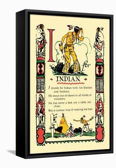 I for Indian-Tony Sarge-Framed Stretched Canvas