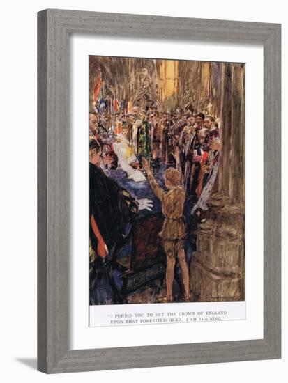 I Forbid You to Set the Crown of England Upon That Forfeited Head', 1923-Arthur C. Michael-Framed Giclee Print