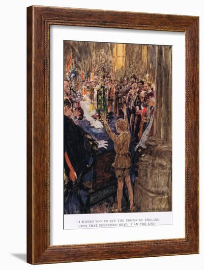 I Forbid You to Set the Crown of England Upon That Forfeited Head', 1923-Arthur C. Michael-Framed Giclee Print