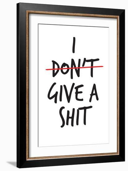 I Give A Shit-null-Framed Art Print