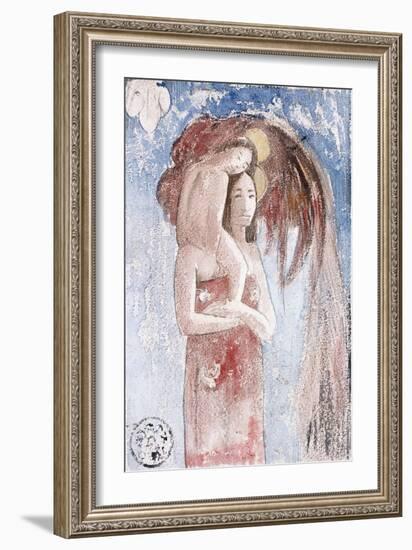 I Greet Thee Maria, C.1894-Paul Gauguin-Framed Giclee Print