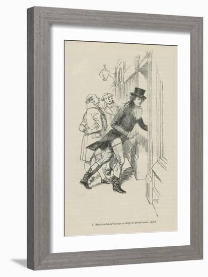 I have entered many a shop to avoid your sight, 1896-Hugh Thomson-Framed Giclee Print