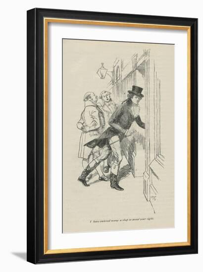 I have entered many a shop to avoid your sight, 1896-Hugh Thomson-Framed Giclee Print