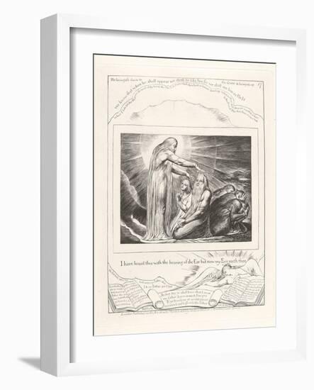 I Have Heard Thee with the Hearing of the Ear But Now My Eye Seeth Thee, 1825-William Blake-Framed Giclee Print