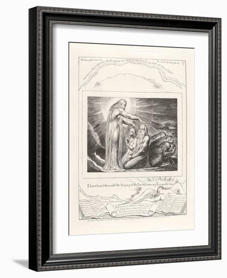 I Have Heard Thee with the Hearing of the Ear But Now My Eye Seeth Thee, 1825-William Blake-Framed Giclee Print