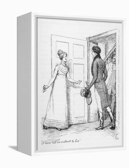 "I Have Not an Instant to Lose" Says Elizabeth Bennet to Mr. Darcy-Hugh Thomson-Framed Premier Image Canvas