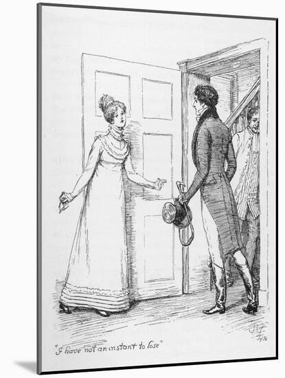 "I Have Not an Instant to Lose" Says Elizabeth Bennet to Mr. Darcy-Hugh Thomson-Mounted Photographic Print