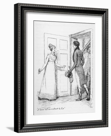 "I Have Not an Instant to Lose" Says Elizabeth Bennet to Mr. Darcy-Hugh Thomson-Framed Photographic Print