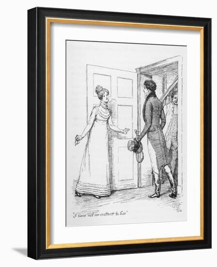 "I Have Not an Instant to Lose" Says Elizabeth Bennet to Mr. Darcy-Hugh Thomson-Framed Photographic Print