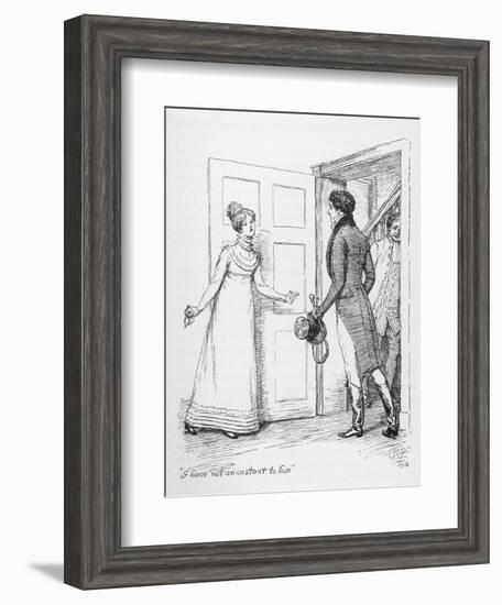 "I Have Not an Instant to Lose" Says Elizabeth Bennet to Mr. Darcy-Hugh Thomson-Framed Photographic Print