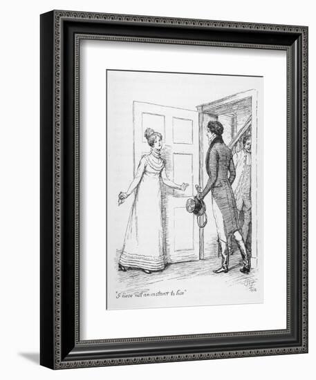 "I Have Not an Instant to Lose" Says Elizabeth Bennet to Mr. Darcy-Hugh Thomson-Framed Photographic Print