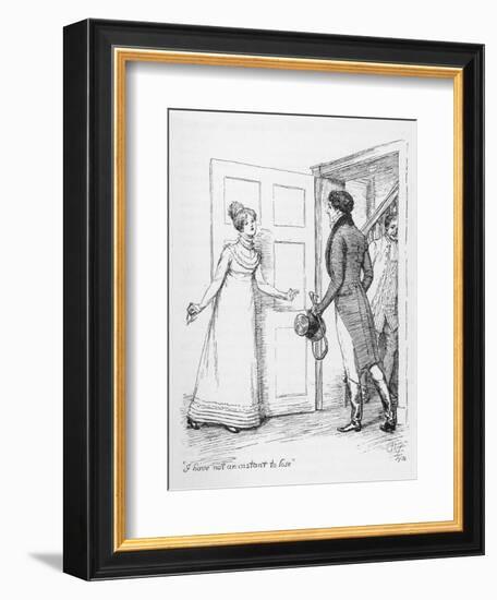 "I Have Not an Instant to Lose" Says Elizabeth Bennet to Mr. Darcy-Hugh Thomson-Framed Photographic Print
