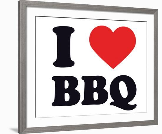 I Heart BBQ-null-Framed Giclee Print