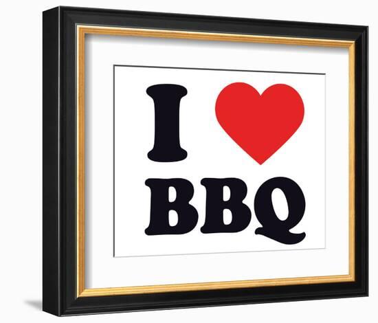 I Heart BBQ-null-Framed Giclee Print