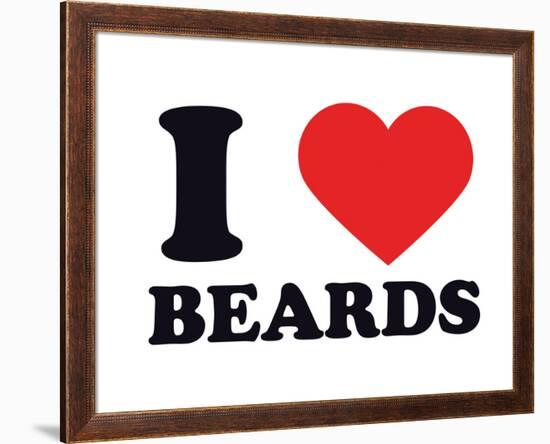 I Heart Beards-null-Framed Giclee Print