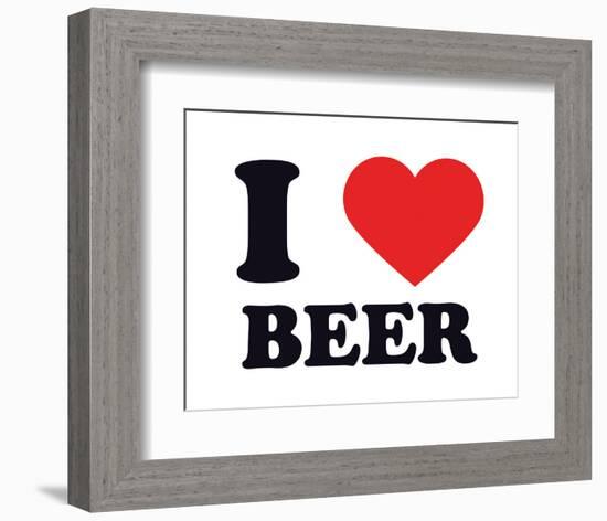 I Heart Beer-null-Framed Giclee Print