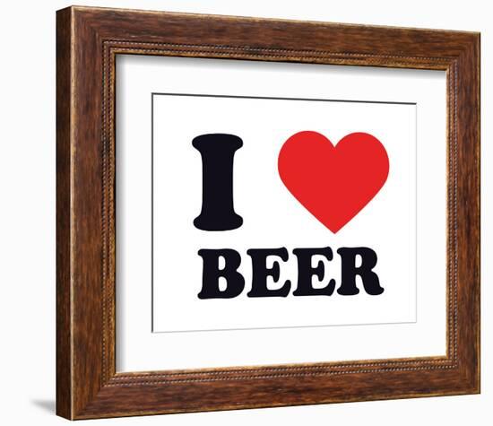 I Heart Beer-null-Framed Giclee Print