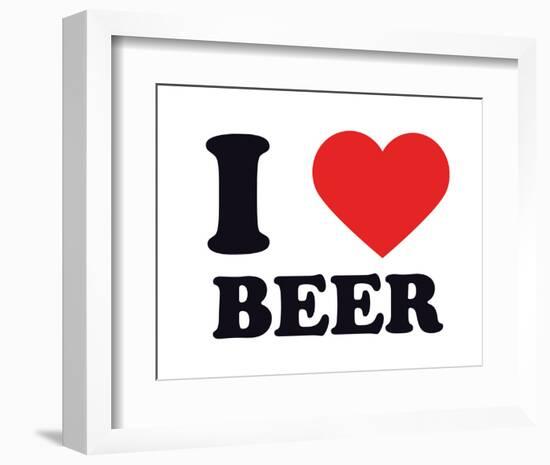 I Heart Beer-null-Framed Giclee Print