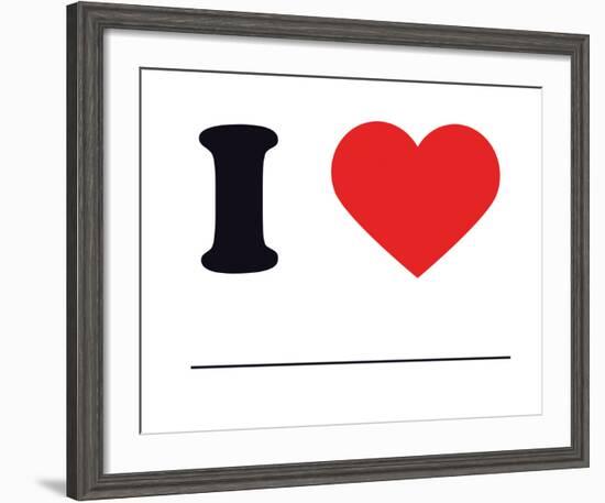 I Heart Blank-null-Framed Giclee Print