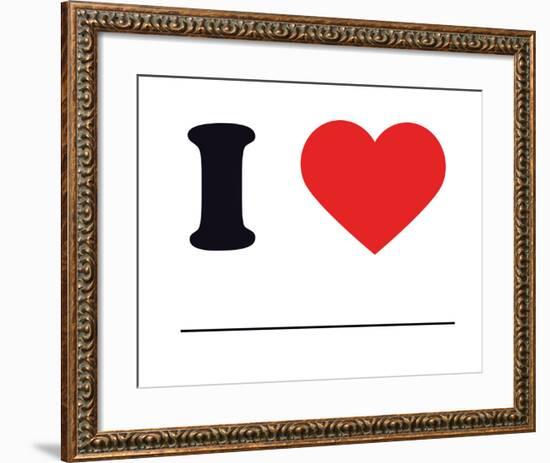 I Heart Blank-null-Framed Giclee Print