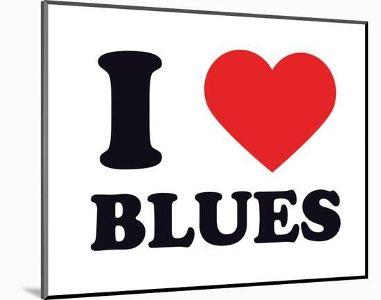 I Heart Blues-null-Mounted Giclee Print