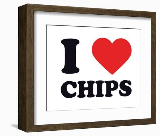 I Heart Chips-null-Framed Giclee Print