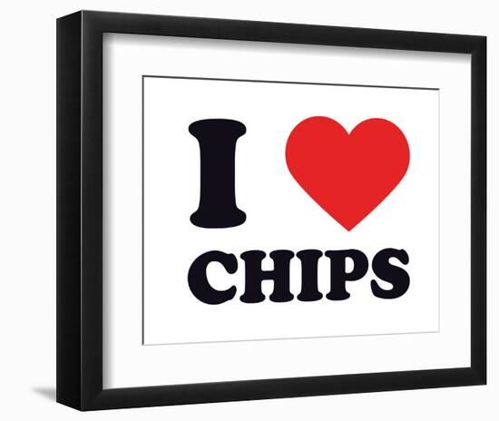 I Heart Chips-null-Framed Giclee Print