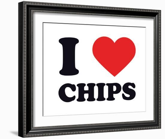 I Heart Chips-null-Framed Giclee Print