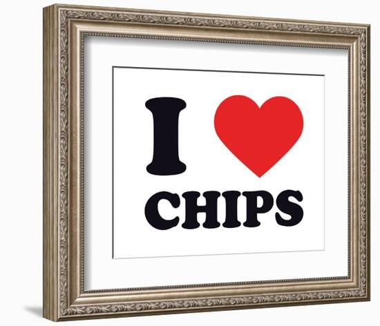 I Heart Chips-null-Framed Giclee Print