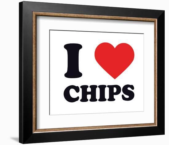 I Heart Chips-null-Framed Giclee Print
