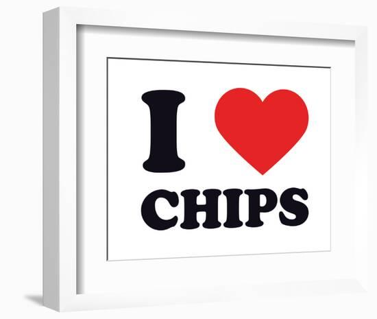 I Heart Chips-null-Framed Giclee Print