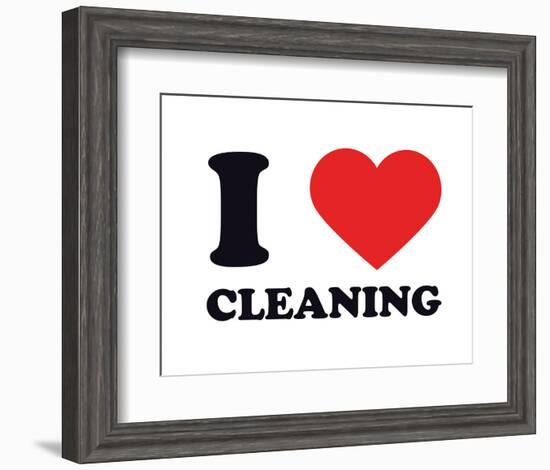 I Heart Cleaning-null-Framed Giclee Print