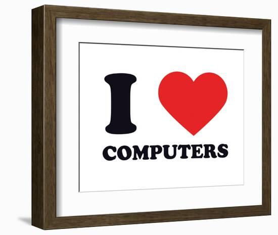 I Heart Computers-null-Framed Giclee Print