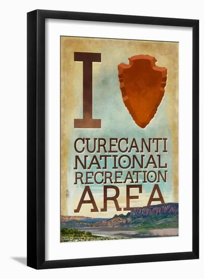 I Heart Curecanti National Recreation Area-Lantern Press-Framed Art Print