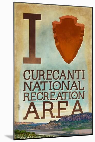 I Heart Curecanti National Recreation Area-Lantern Press-Mounted Art Print