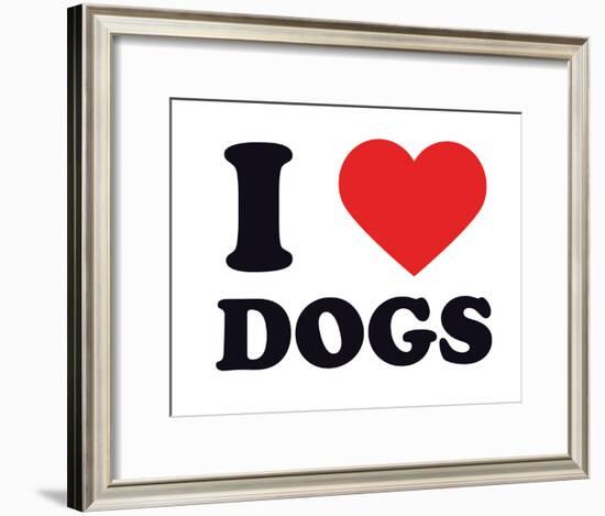 I Heart Dogs-null-Framed Giclee Print