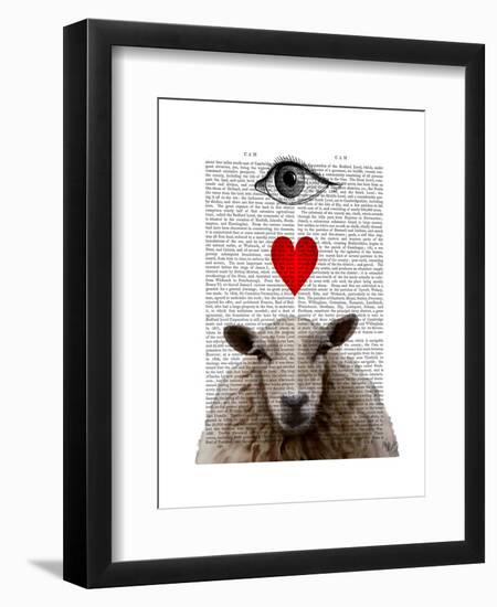 I Heart Ewe-Fab Funky-Framed Art Print