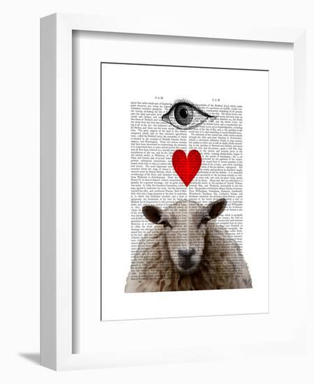 I Heart Ewe-Fab Funky-Framed Art Print