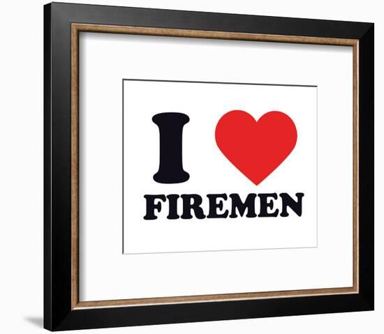 I Heart Firemen-null-Framed Giclee Print