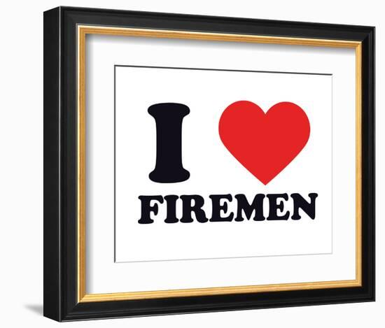 I Heart Firemen-null-Framed Giclee Print