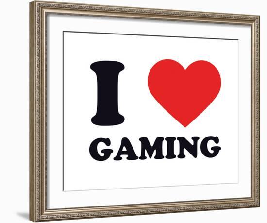 I Heart Gaming-null-Framed Giclee Print