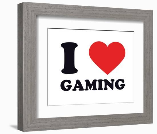 I Heart Gaming-null-Framed Giclee Print