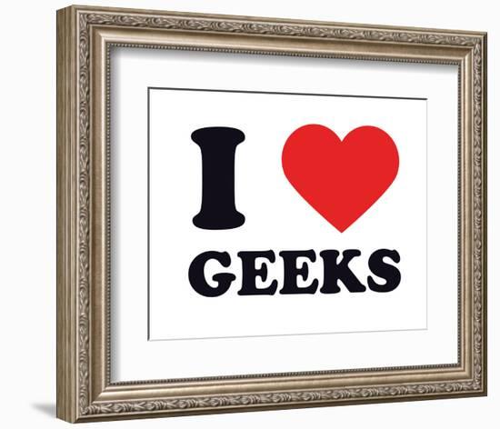 I Heart Geeks-null-Framed Giclee Print