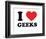 I Heart Geeks-null-Framed Giclee Print