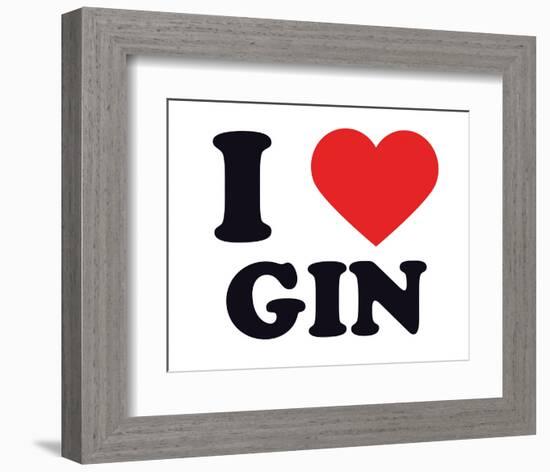 I Heart Gin-null-Framed Giclee Print