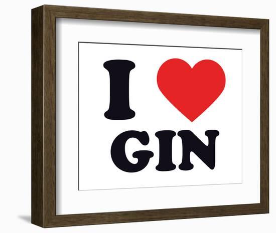 I Heart Gin-null-Framed Giclee Print