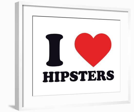 I Heart Hipsters-null-Framed Giclee Print