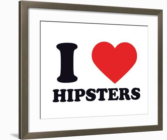 I Heart Hipsters-null-Framed Giclee Print