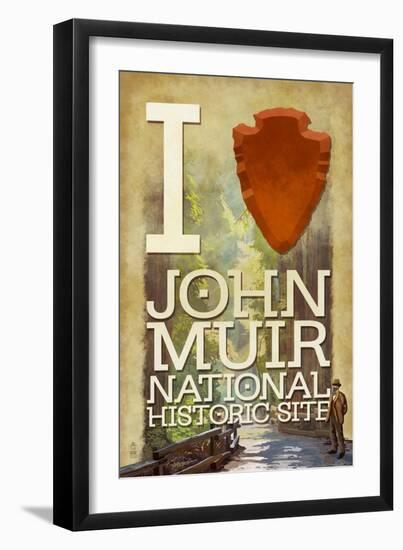 I Heart John Muir National Historic Site-Lantern Press-Framed Art Print